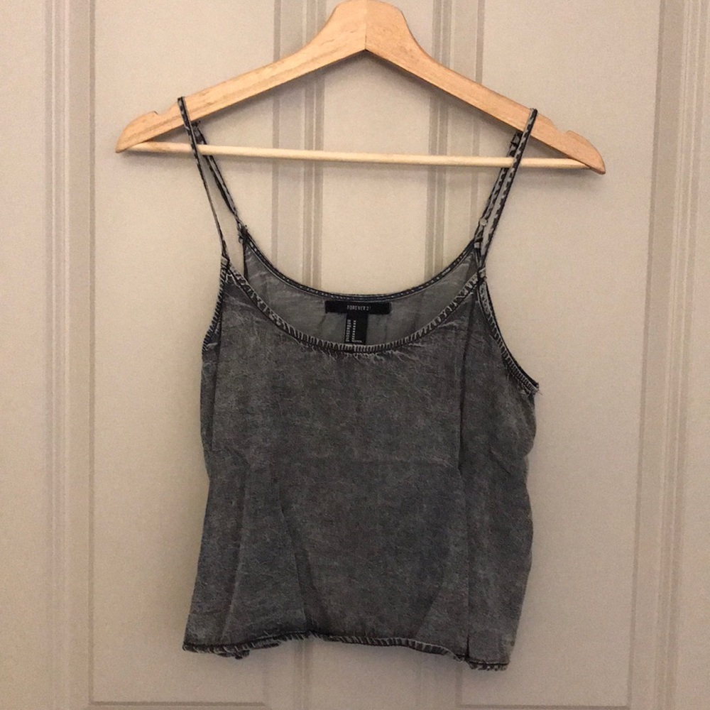 Forever 21 gray crop top